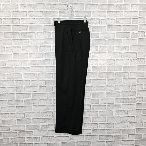 GIORGIO ARMANI black label Black Pin stripe Suit Pure Wool Size 52R - Picture 4 of 16